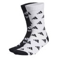 adidas Sportsocken Crew Cushion 3-Streifen Graphic Logo schwarz/weiss - 2 Paar